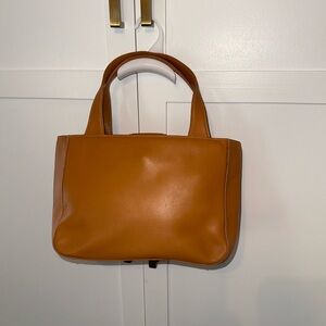 Banana Republic Tan Leather Tote Bag